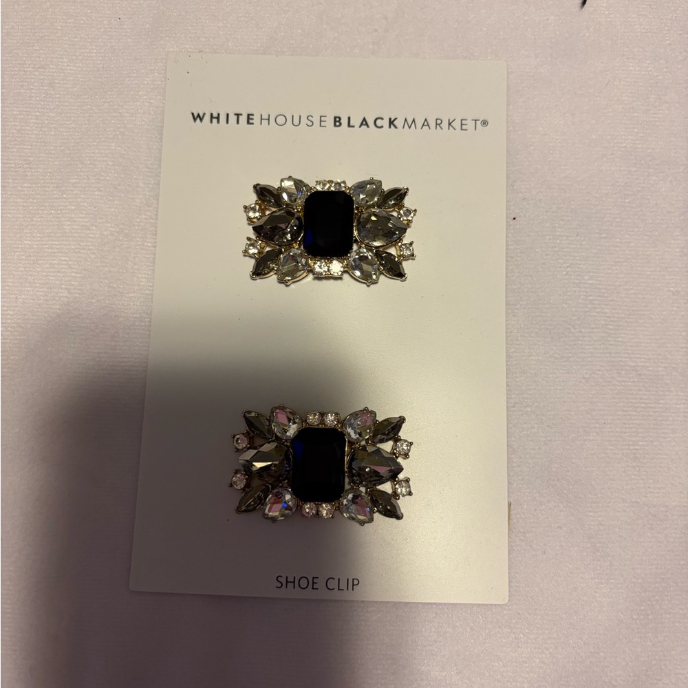 White House Black Market Gold and Black Shoe Clips